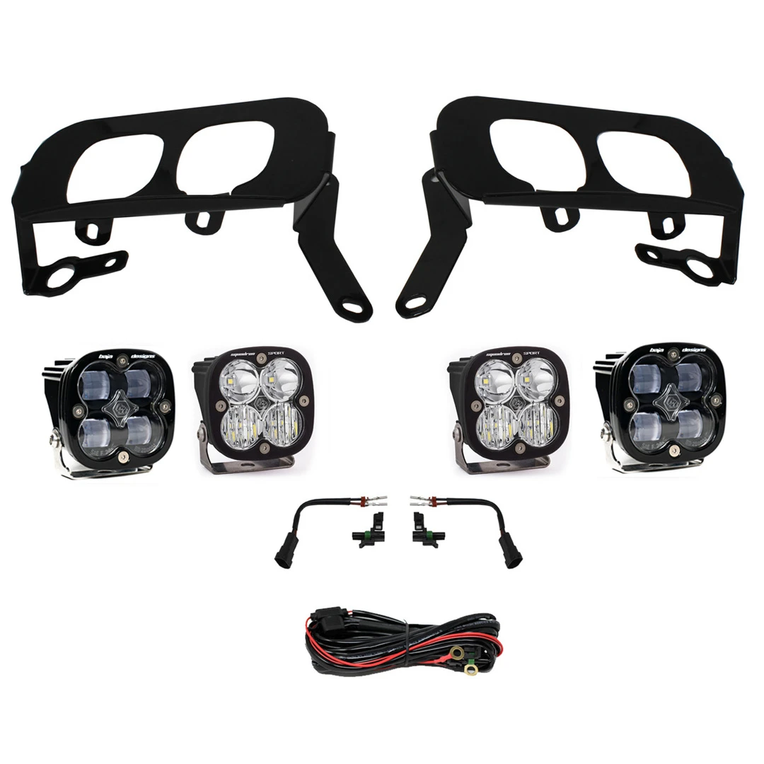 Squadron Sport/SAE Dual Fog Pocket Light Kit - 2014-15 Chevrolet Silverado 1500 (SAE Fog, Clear) — primary image