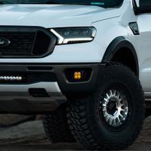 Squadron Pro Fog Pocket Kit - '19-23 Ranger; '21-25 Bronco w/ OE Plastic Bumper (Wide Cornering; Clear) — application image
