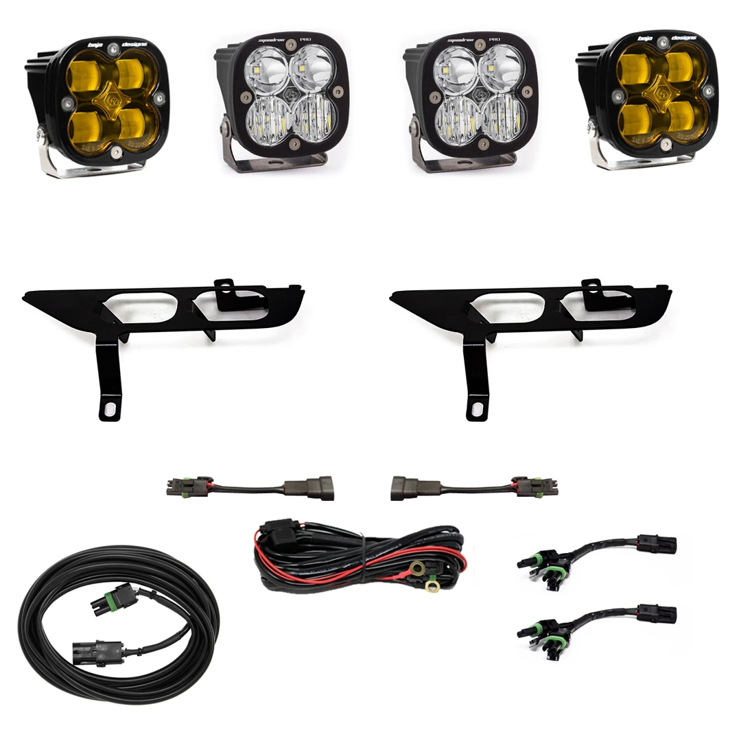 Squadron SAE/Sport Fog Pocket Kit - '21-23 F-150 w/o DRL (SAE Fog; Baja Amber; Toggle Wiring) — primary image