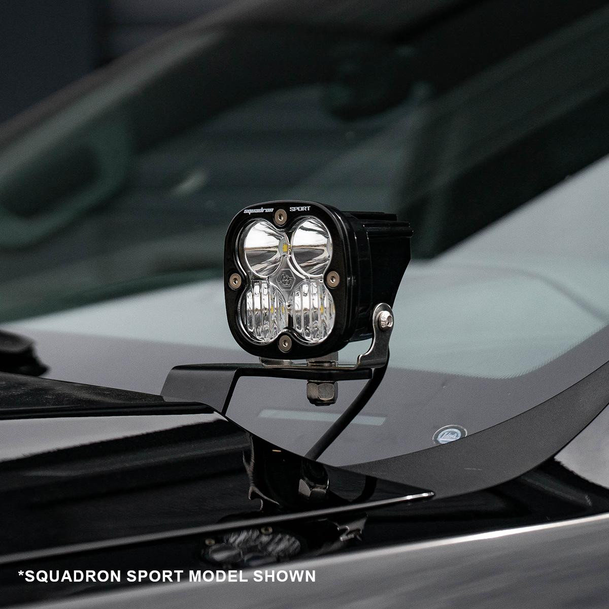 Squadron Pro A-Pillar Kit - '19-22 Sierra 1500 (Driving/Combo; Clear) — application image