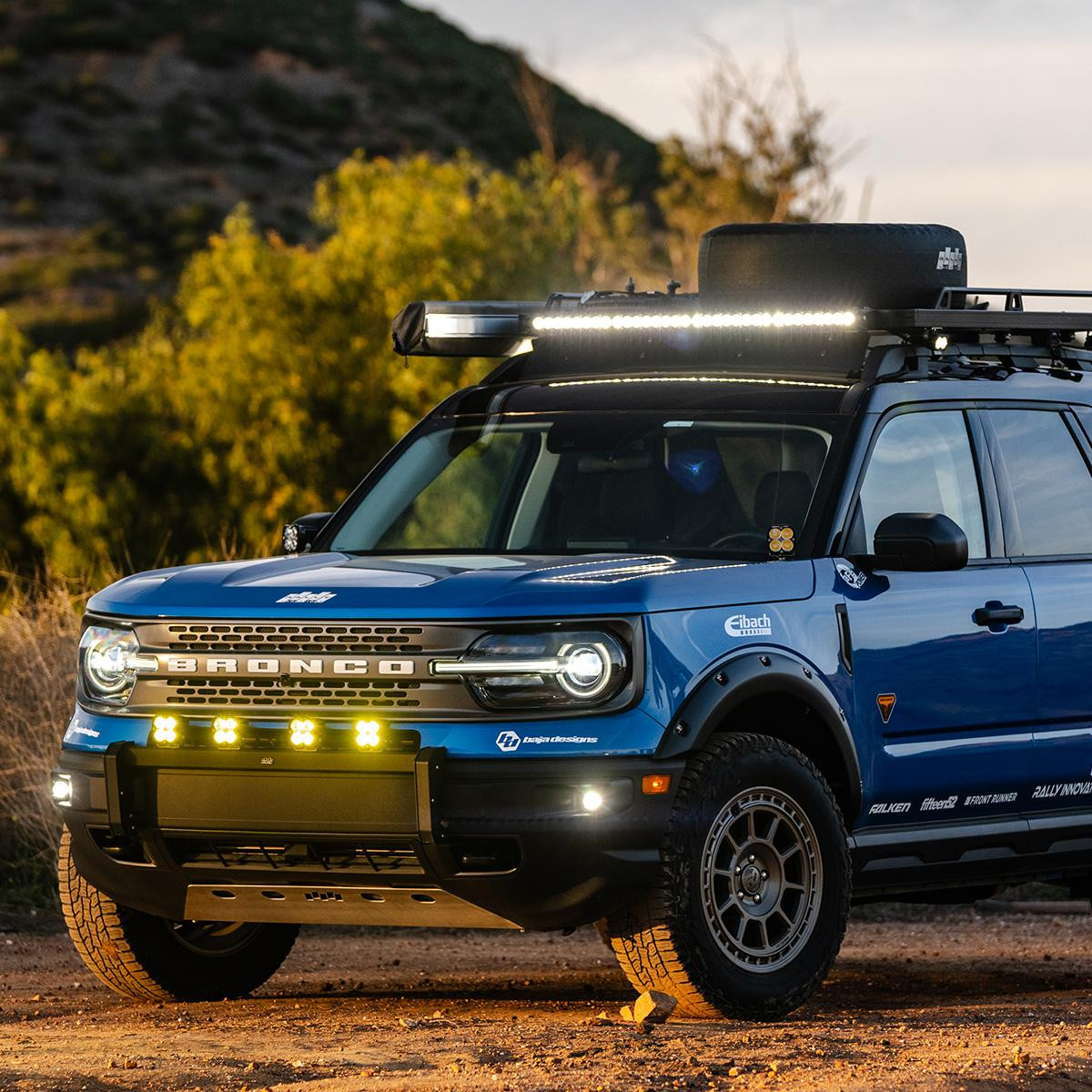 S1 Fog Pocket Kit - '21-24 Bronco Sport (Wide Cornering; Clear) — application image
