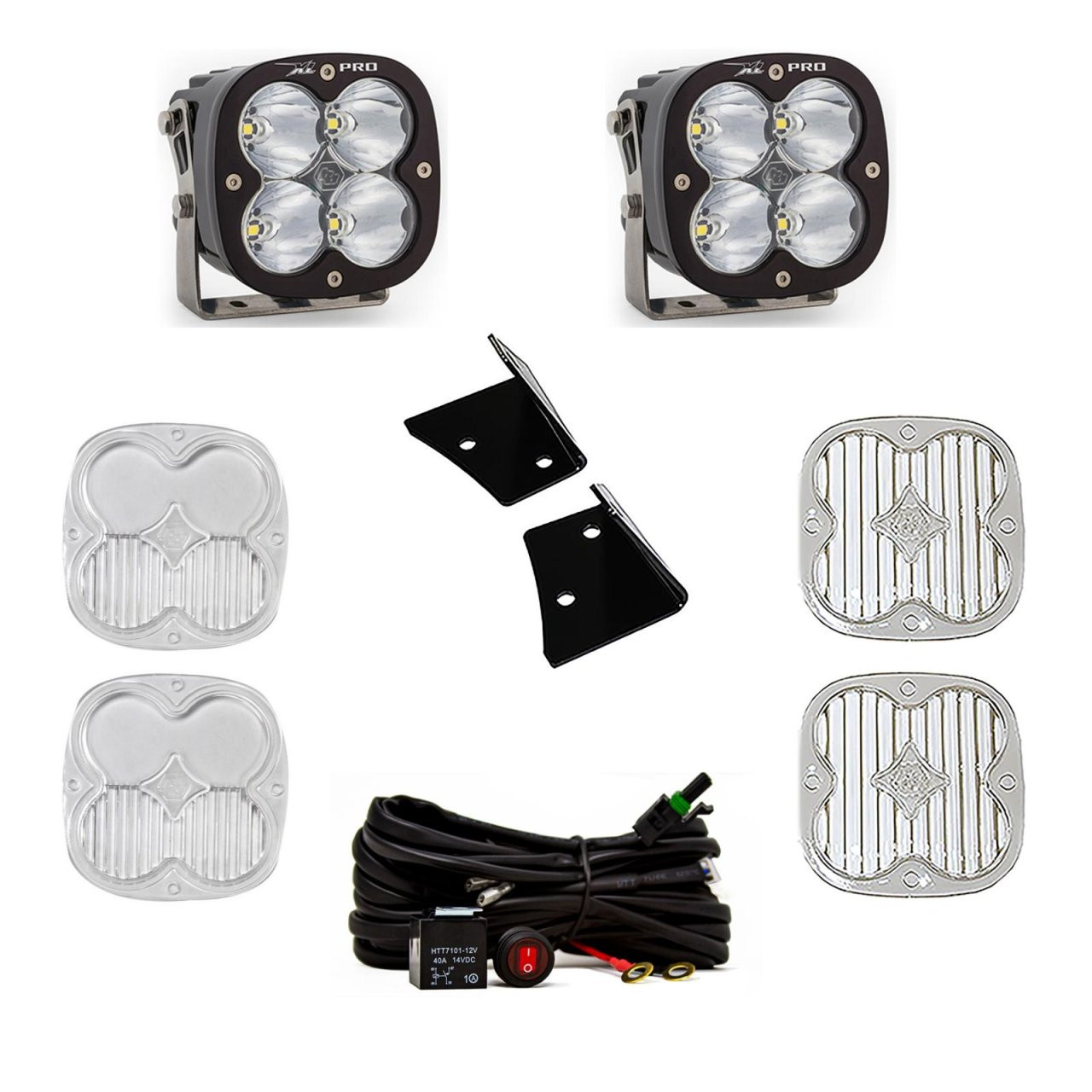 XL Pro A-Pillar Kit - '07-18 Wrangler JK (Spot; Clear) — primary image
