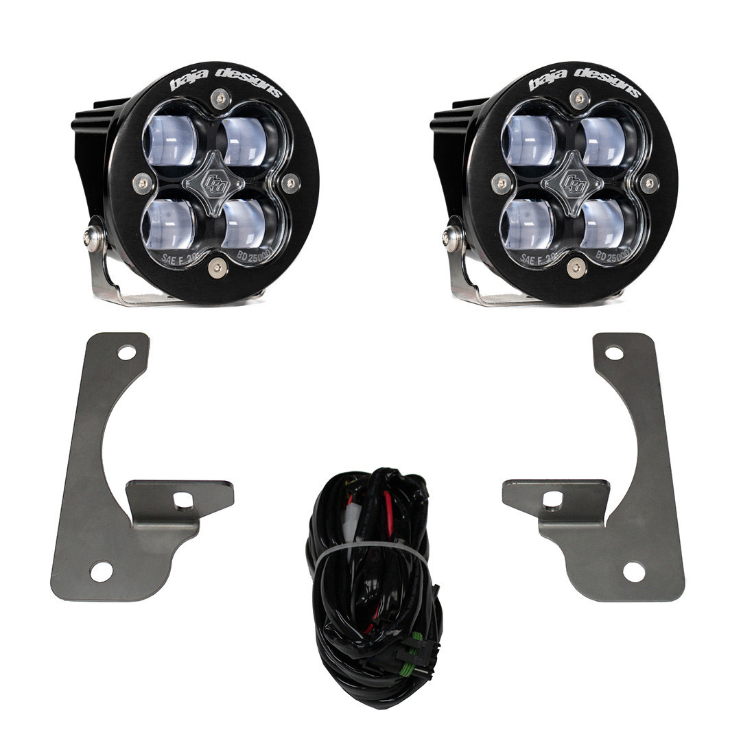 Jeep JK Squadron-R SAE Fog Pocket Light Kit - Jeep 2007-09 Wrangler JK; NOTE: w/ Premium OE Bumper (Clear) — application image