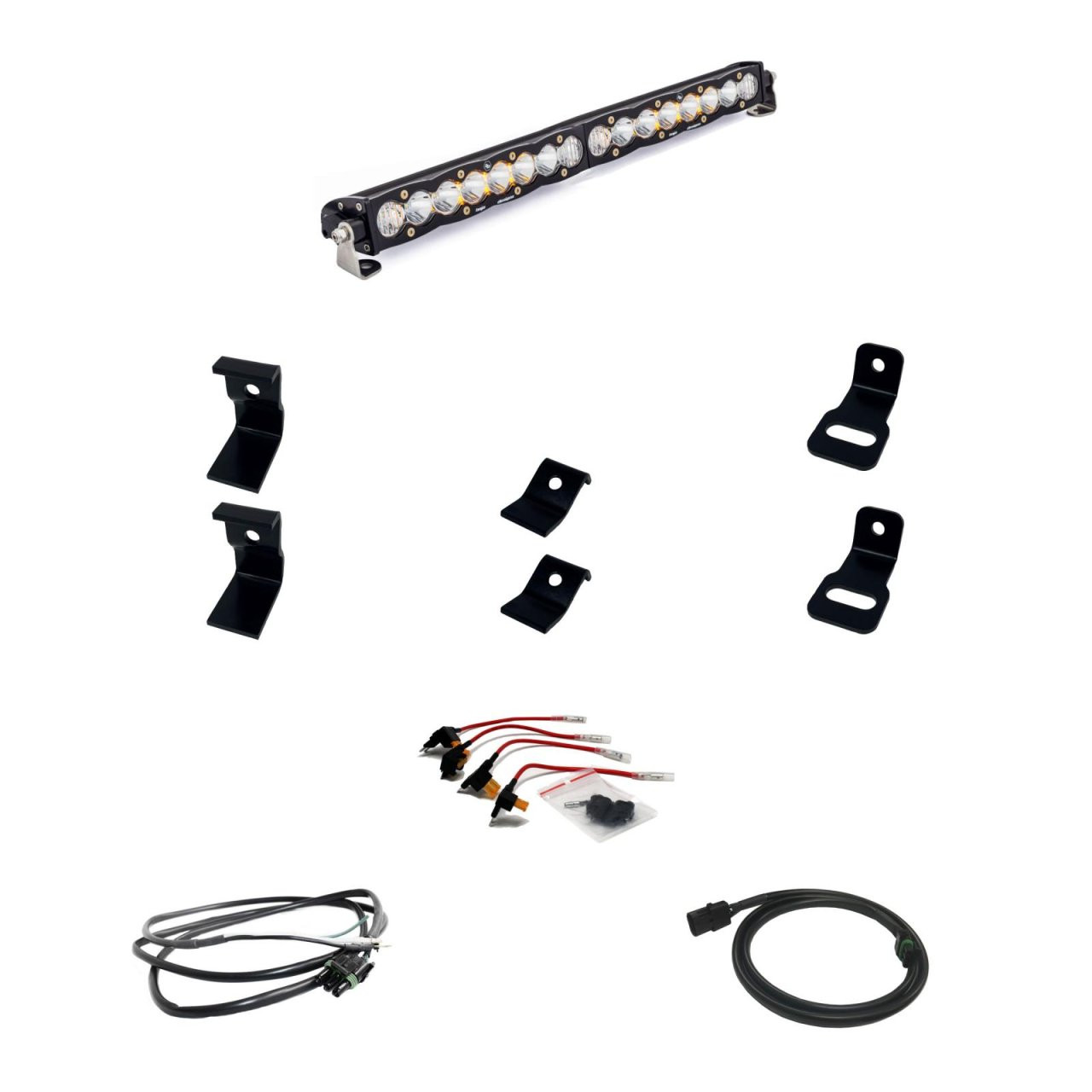 S8 20 Inch Grille Kit - '19-24 1500 Rebel; '21-24 1500 TRX (Driving/Combo; Clear) — primary image