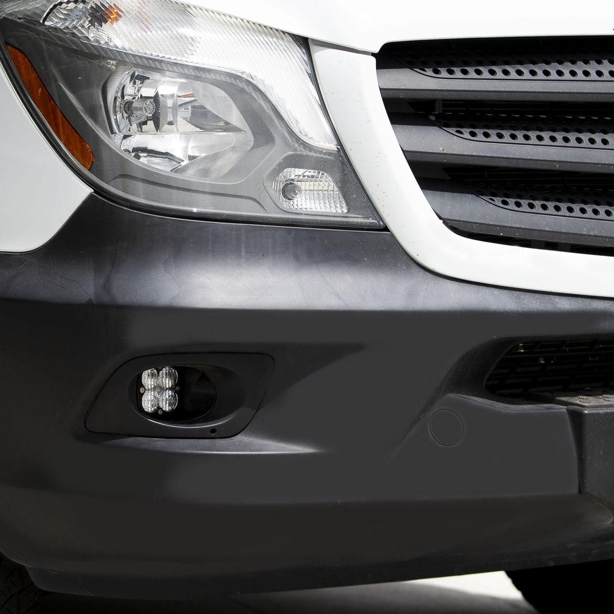 Mercedes Squadron Pro Fog Pocket Light Kit - Mercedes 2014-2018 Sprinter Van (Clear) — application image