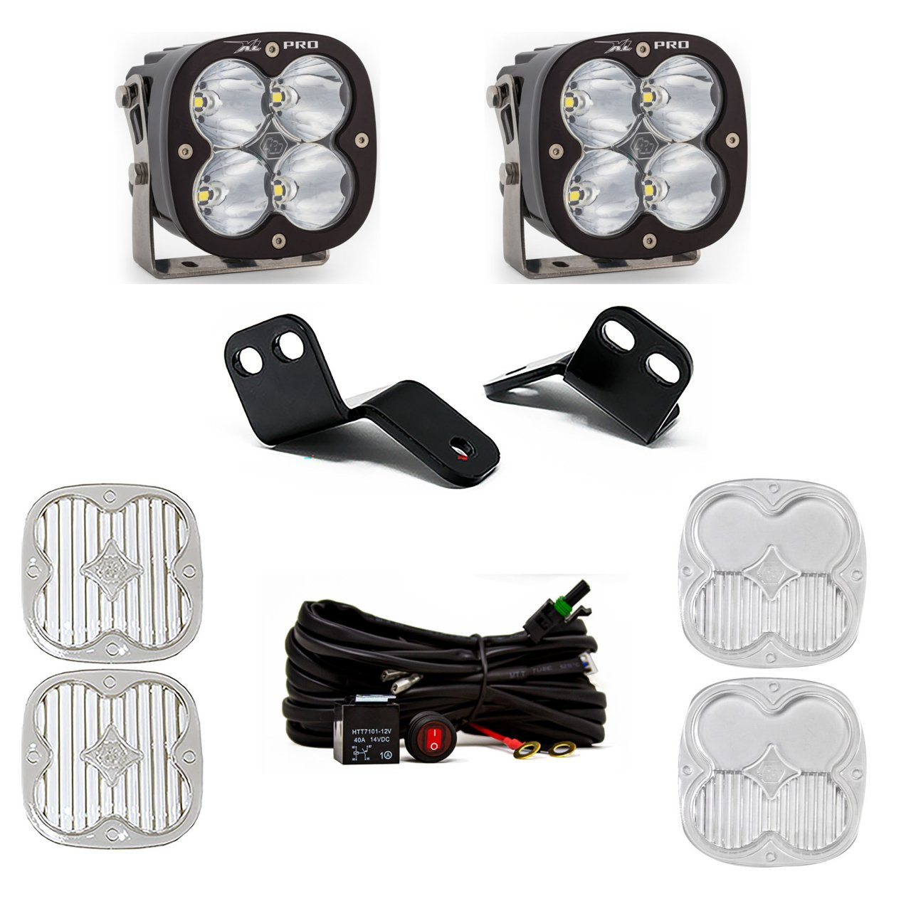 XL Pro A-Pillar Kit - '18-22 Wildcat XX (Driving/Combo; Clear) — primary image