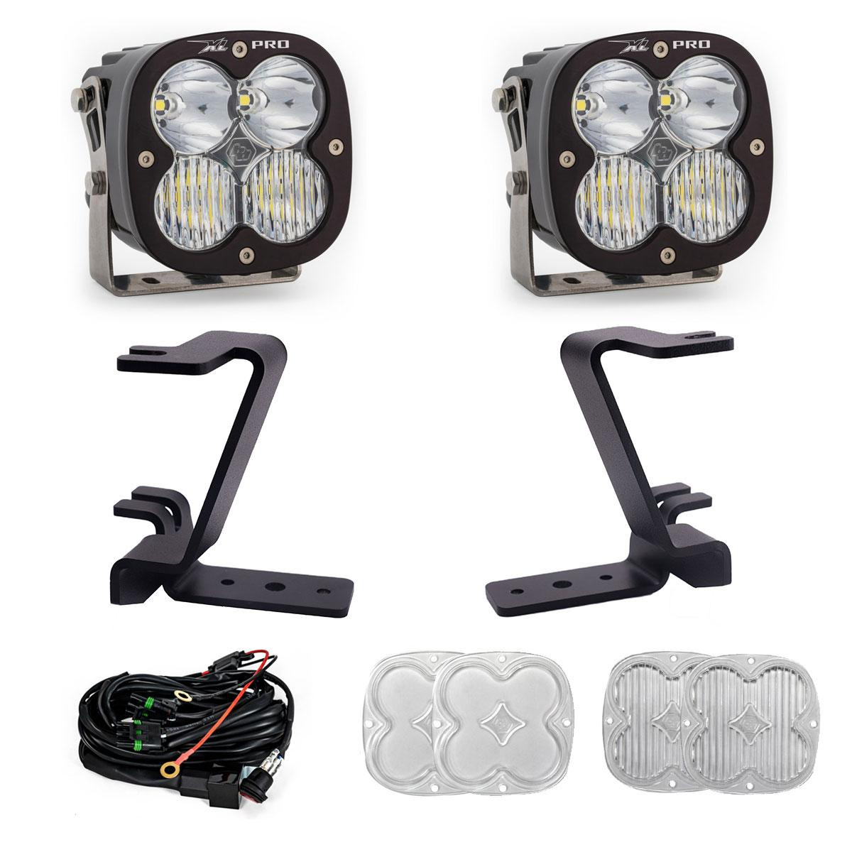 XL ProA-Pillar Kit - 2023-26 FordF-250/350 Super Duty (Driving/Combo; Clear; Toggle Wiring) — application image