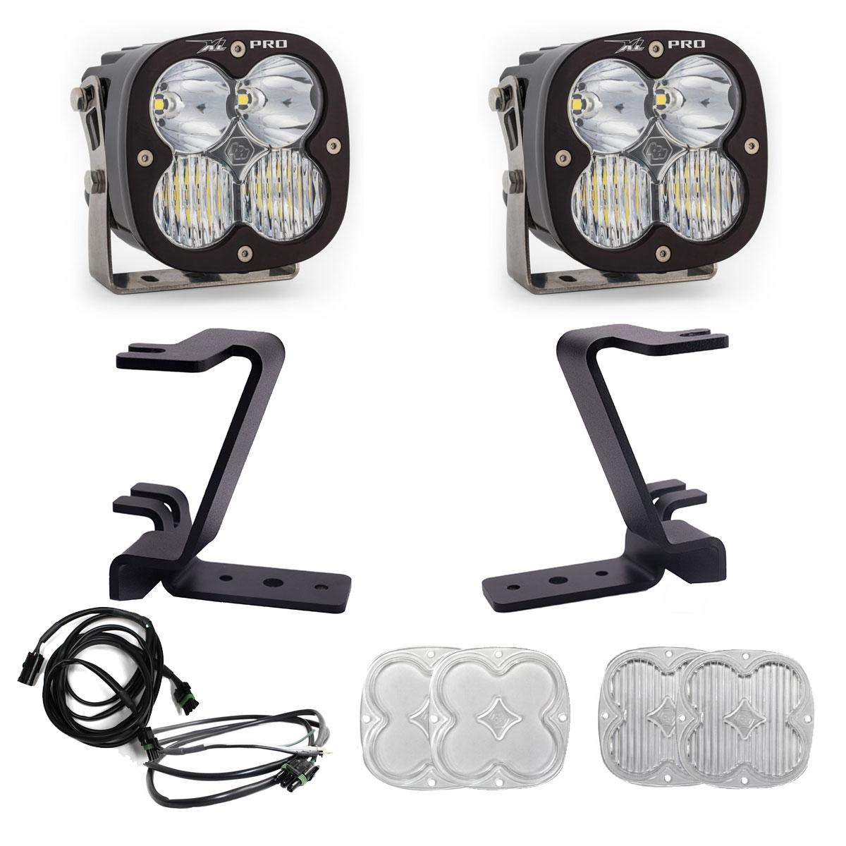 XL Pro A-Pillar Kit - 2023-26 Ford F-250/350 Super Duty (Driving/Combo; Clear; Upfitter Wiring) — primary image