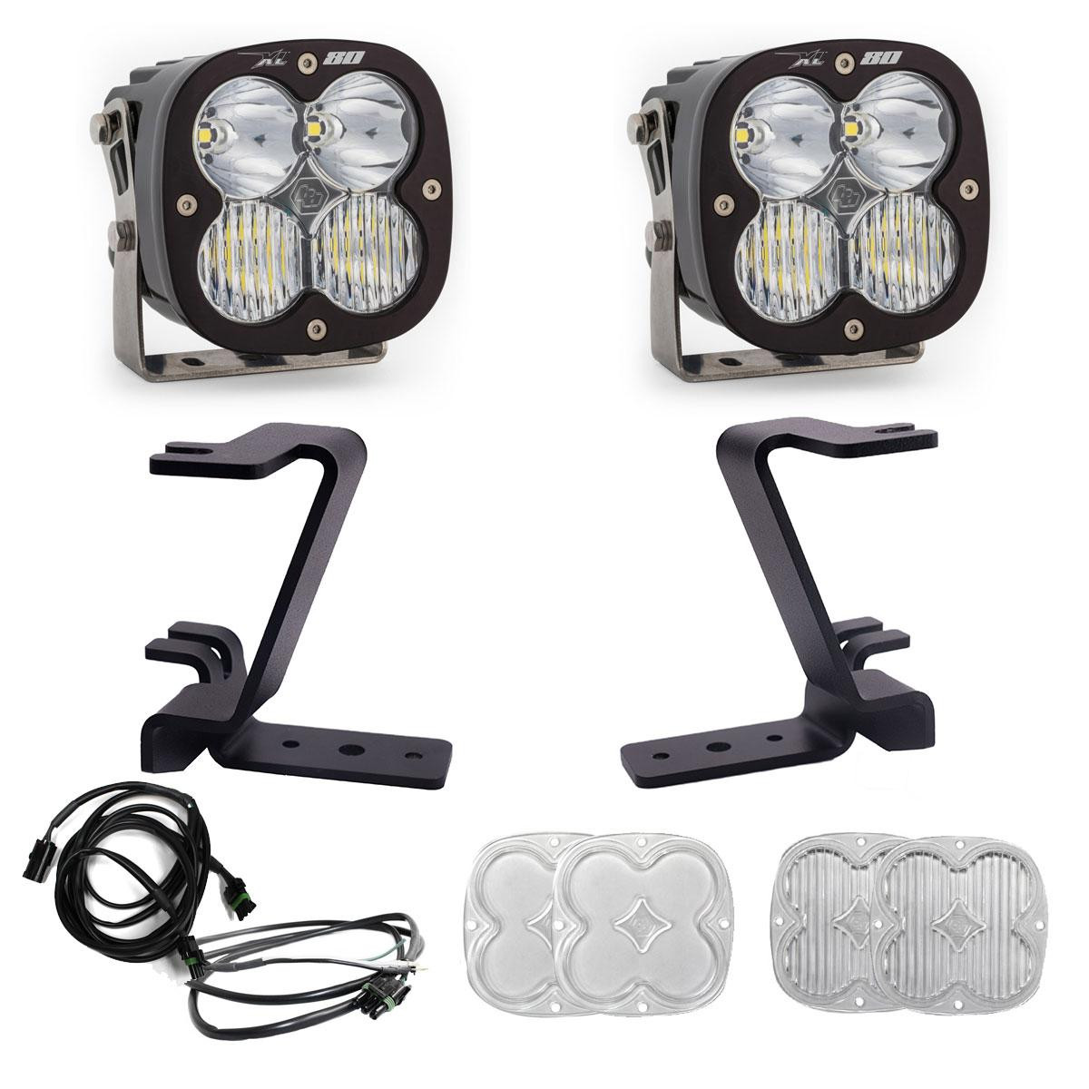 XL80 A-Pillar Kit - 2023-26 Ford F-250/350 Super Duty (Driving/Combo; Clear; Upfitter Wiring) — primary image