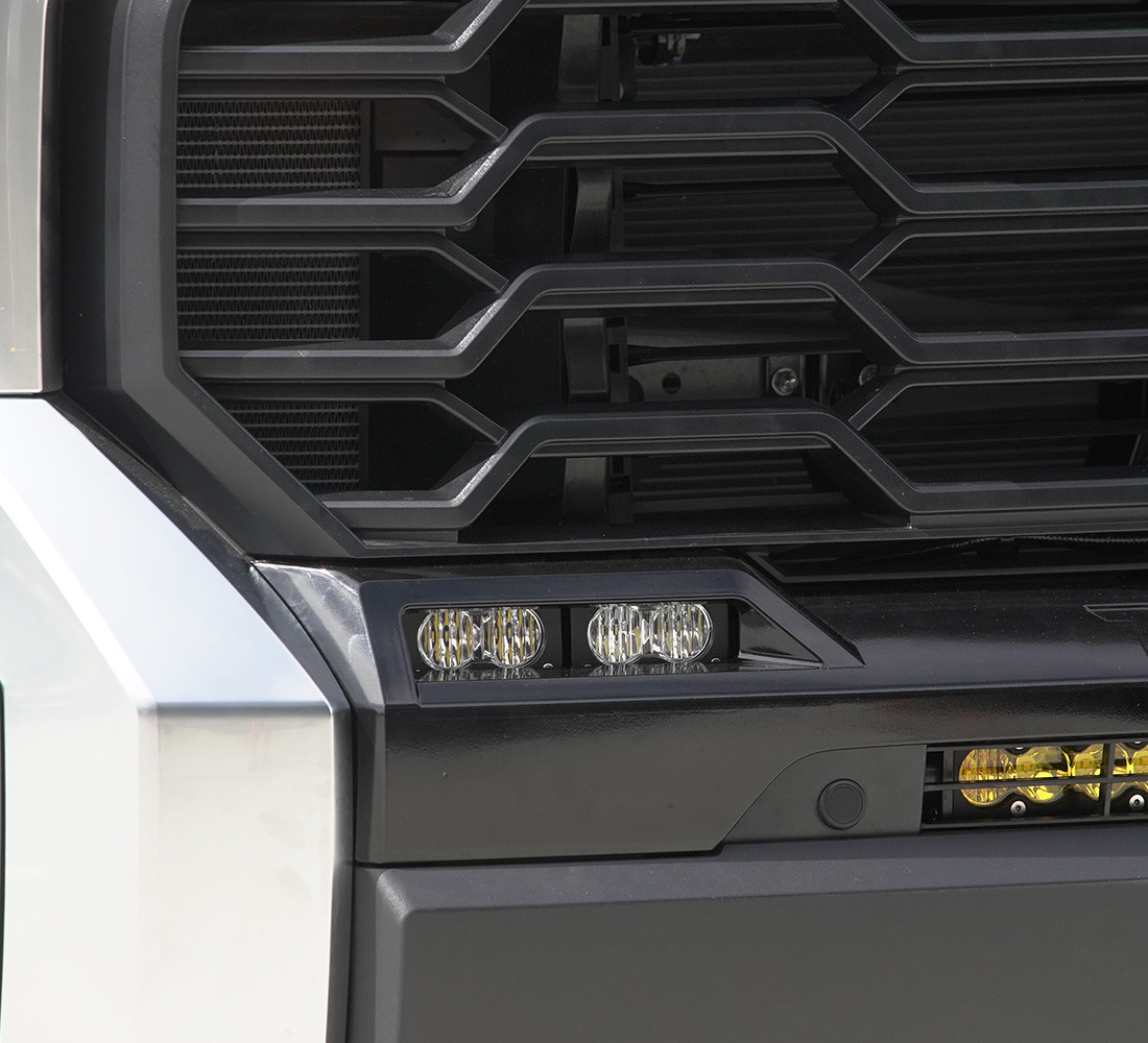 S2 Sport Fog Pocket Kit - '22-26 Tundra (Wide Cornering; Clear) — installed view
