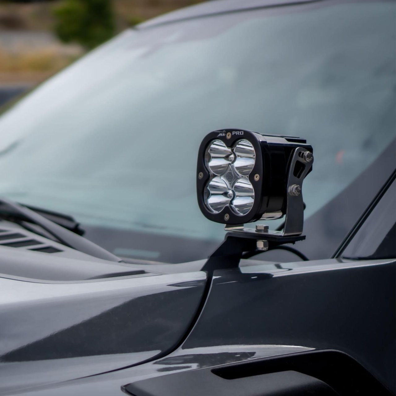 XL80 A-Pillar Kit - '21-26 F-150 Raptor / Raptor R / Raptor 37 (Driving/Combo; Clear) — installed view