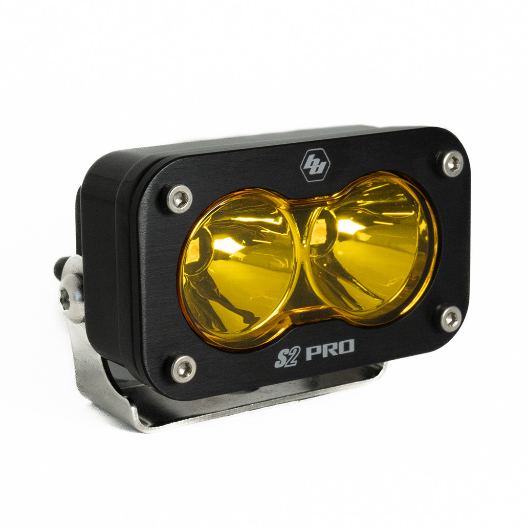 S2 Pro Black LED Light Pod (Spot; Baja Amber) — primary image