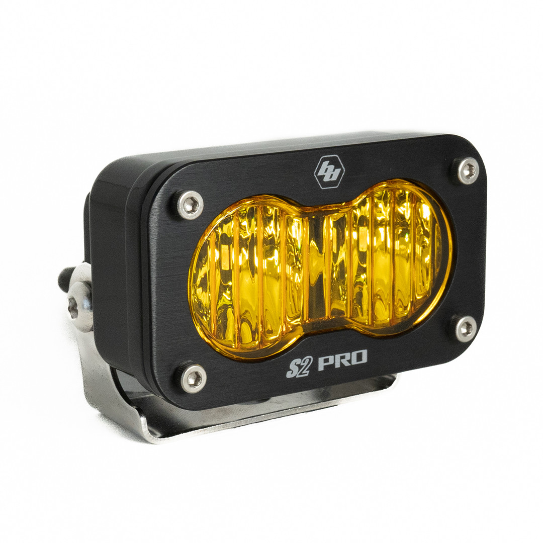 S2 Pro Black LED Light Pod (Wide Cornering; Baja Amber) — primary image