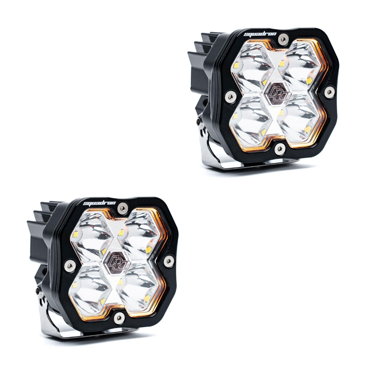 Squadron 2.0 Sport Black LED Auxiliary Light Pod Pair (No Harness) (Spot; Clear) — primary image