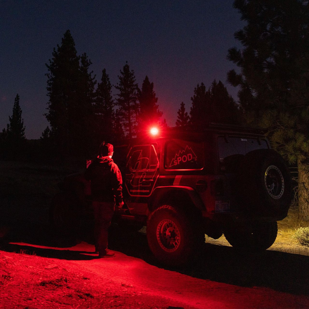 S2 Red LED Auxiliary Light Pod -  Work/Scene, Clear — application image