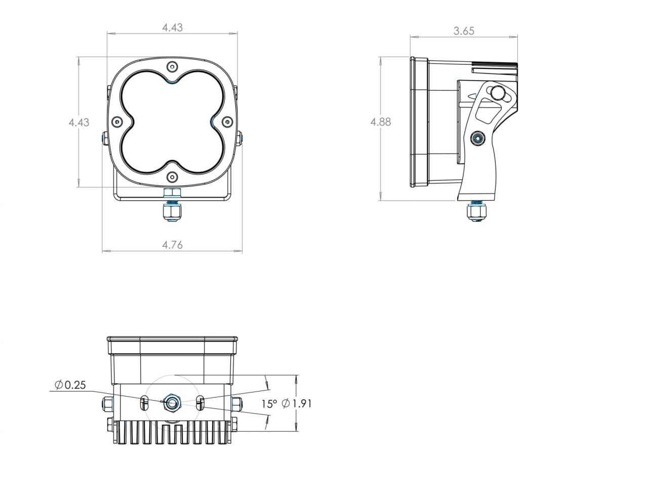 XL Pro LED Light Pod Pair (Spot; Clear) — application image