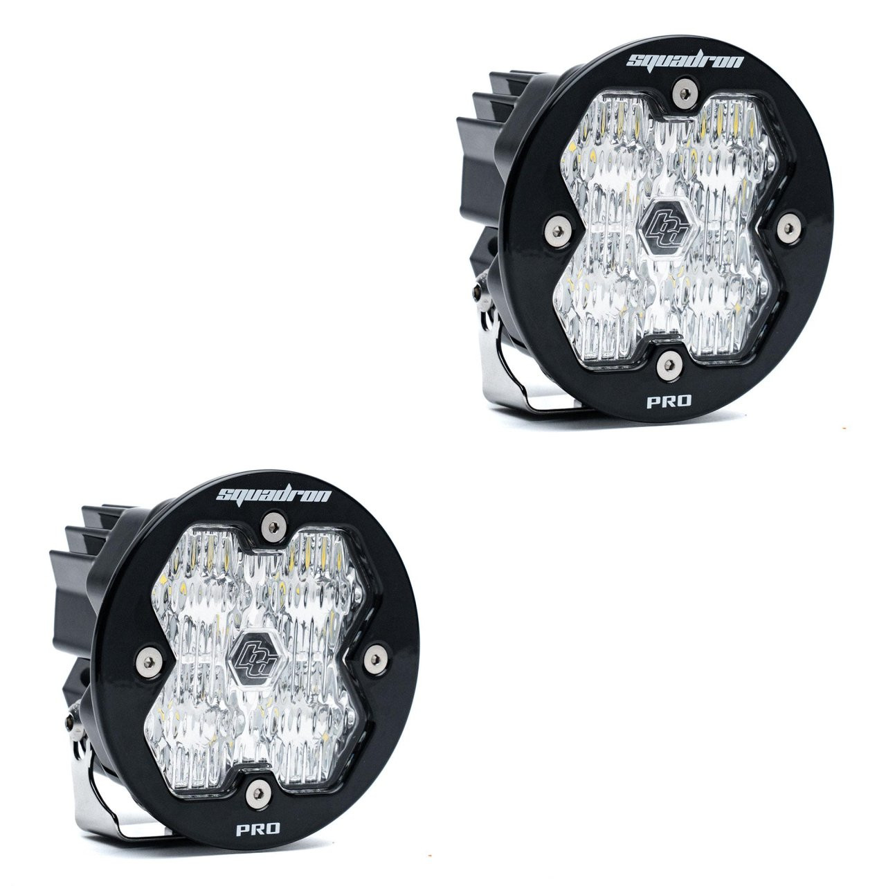 Squadron-R 2.0 Pro Black LED Auxiliary Light Pod Pair (No Harness) (Wide Cornering; Clear) — application image