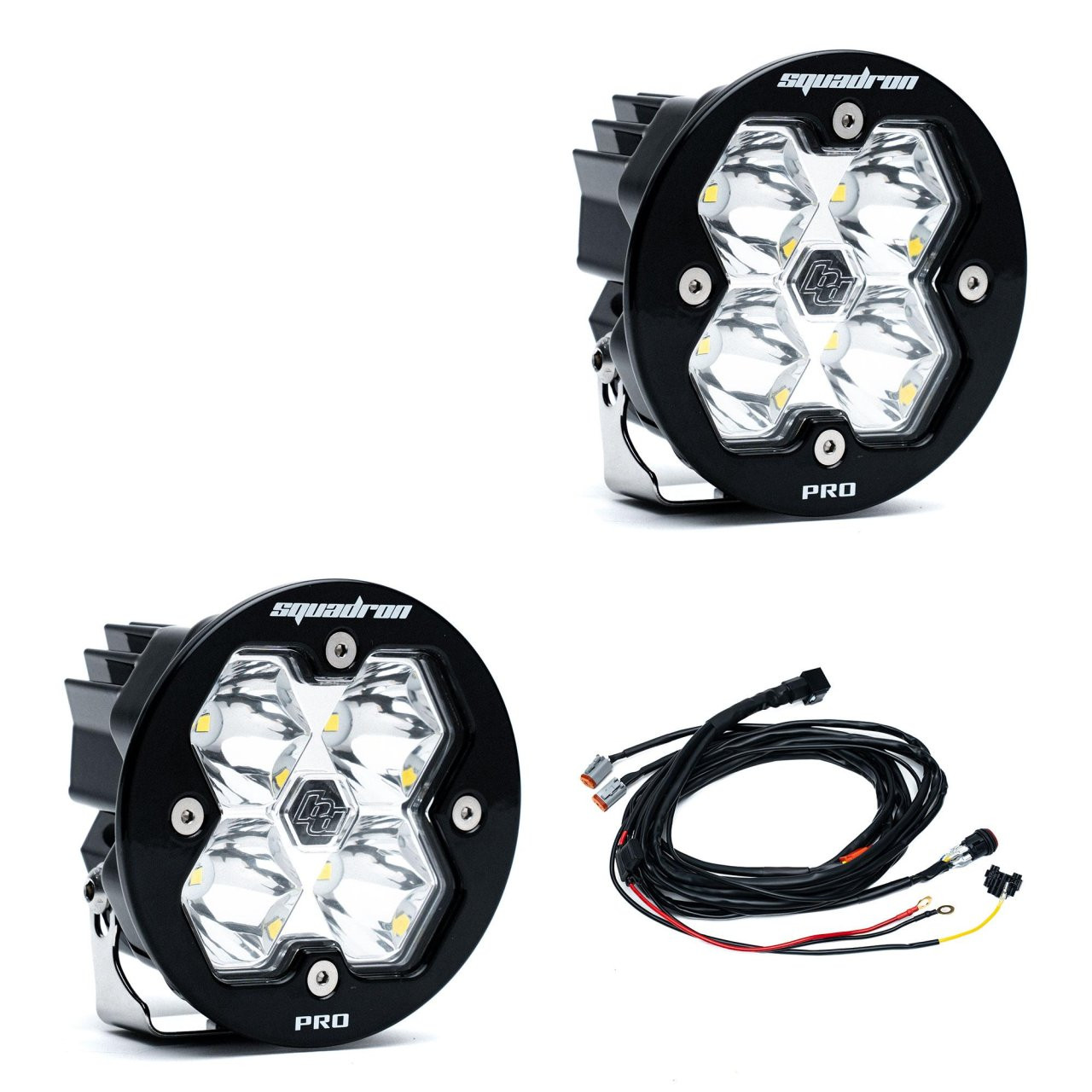 Squadron-R 2.0 Pro Black LED Auxiliary Light Pod Pair (Spot; Clear) — primary image