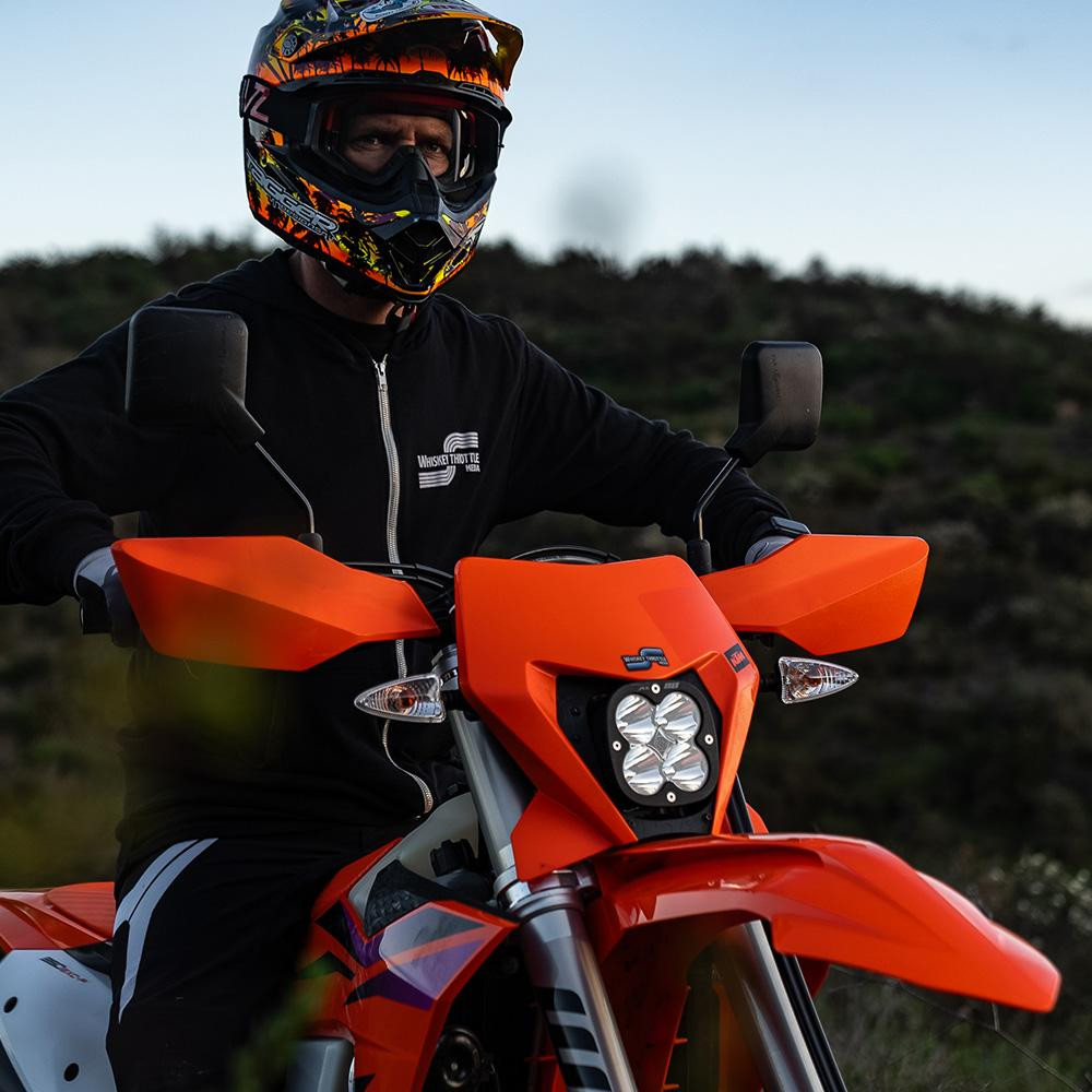 KTM XL80 (D/C) Headlight Kit - 2024-2026 350 EXC-F;500 EXC-F; 450 XCF-W; 350 XW-F; 500 XW-F (Trail; Clear) — application image