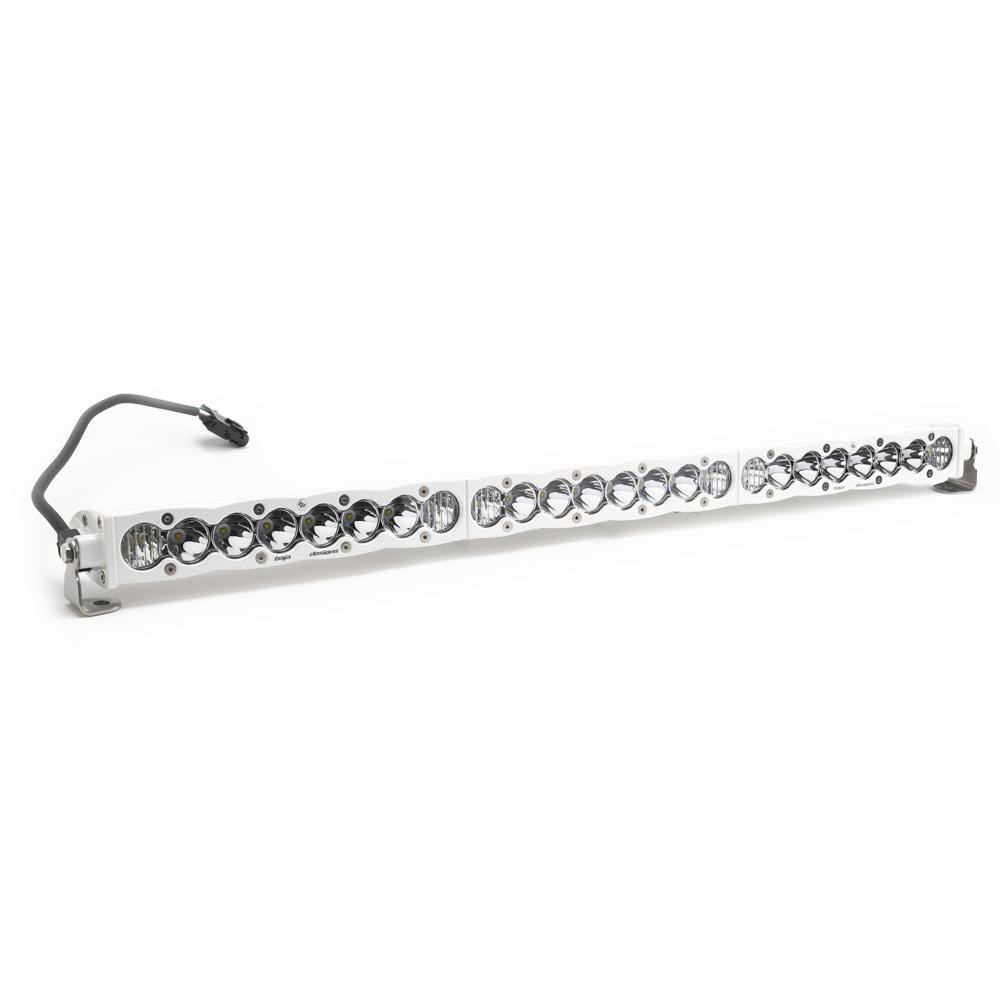 S8 White Straight LED Light Bar (30 Inch; Driving/Combo; Clear) — application image