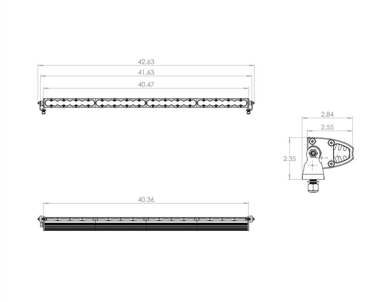 S8 Straight LED Light Bar (40 Inch; Spot; Clear) — application image