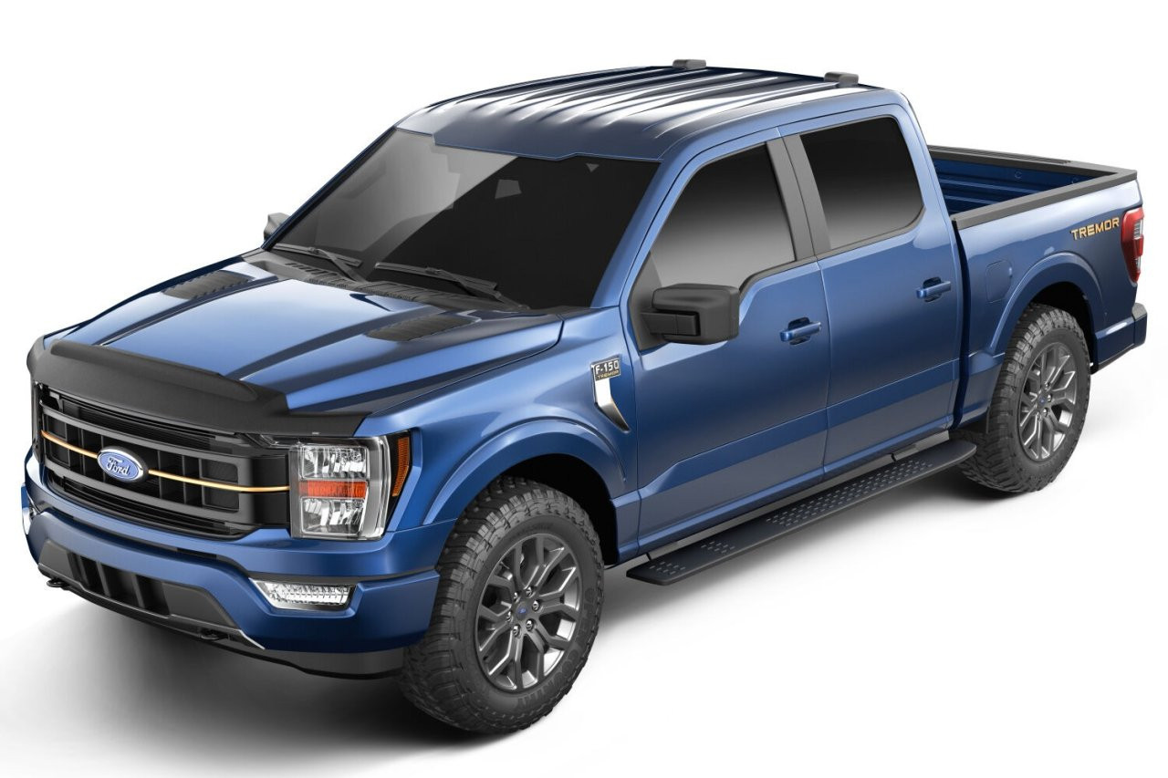 Husky Liners 2830135 Aeroskin II Low Profile Hood Protector Matte Black 2023-2025 Ford F-250/F-350/F-450 SuperDuty — installed view