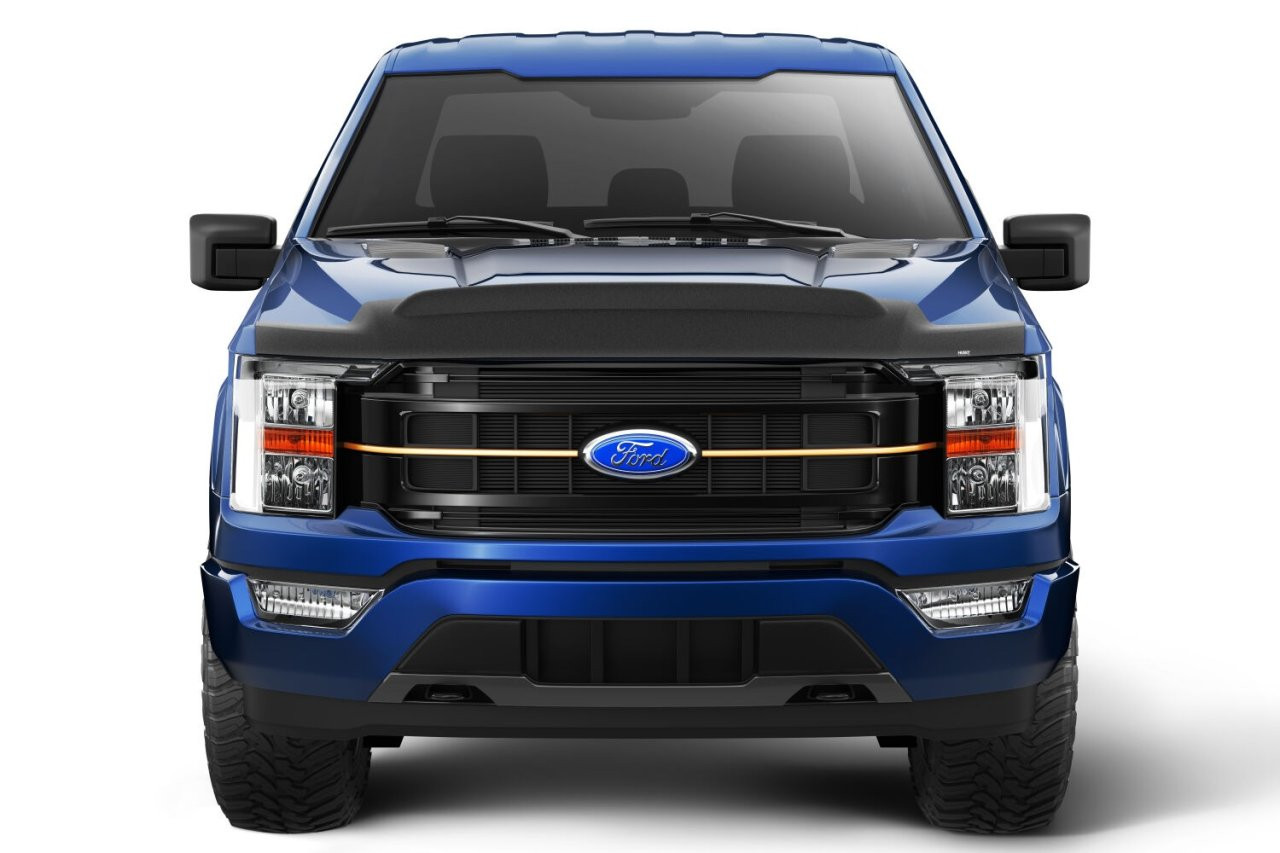 Husky Liners 2830135 Aeroskin II Low Profile Hood Protector Matte Black 2023-2025 Ford F-250/F-350/F-450 SuperDuty — installed view