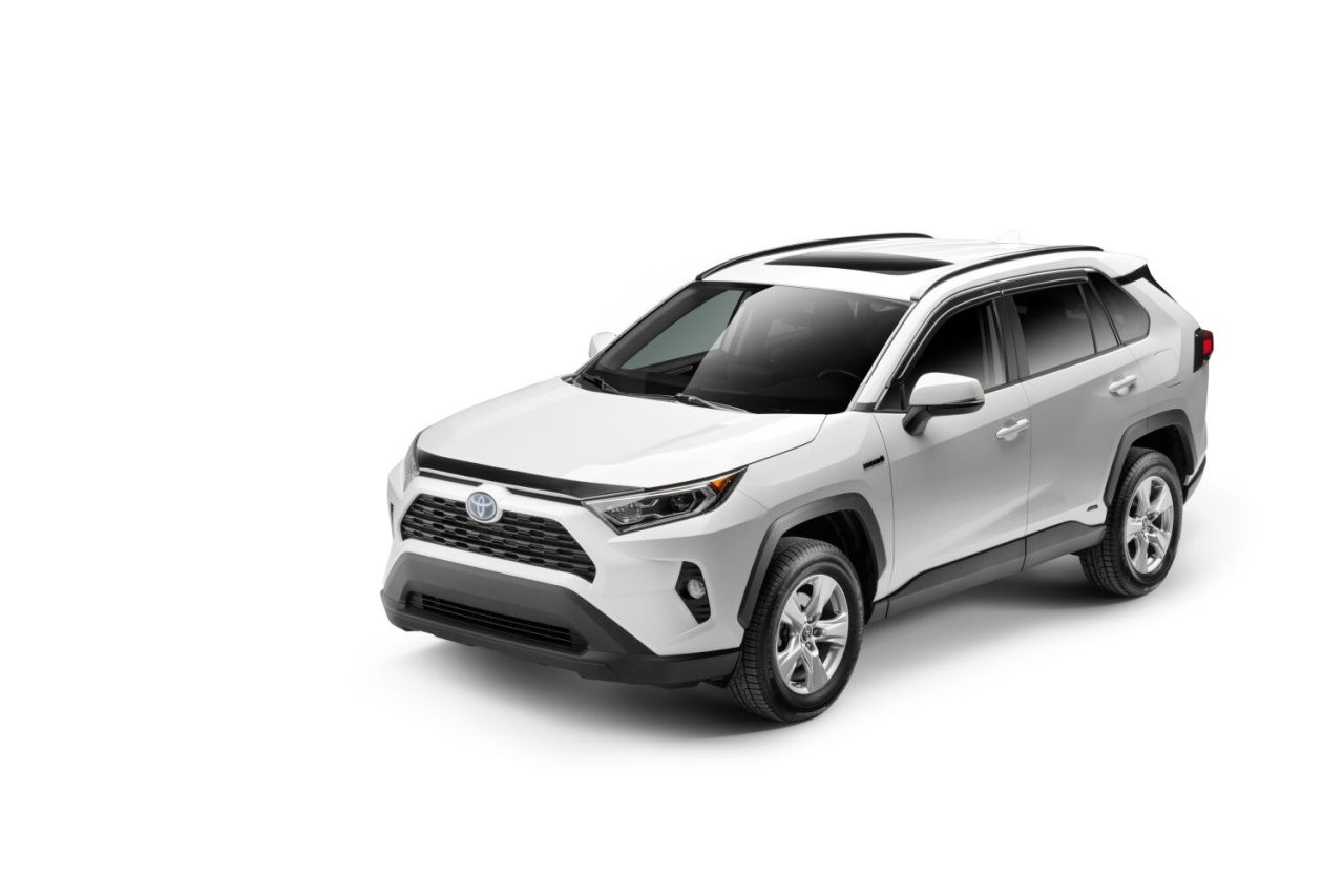 Husky Liners 2842173 Aeroskin Hood Protector Smoke 19-24 Toyota Rav4 — installed view