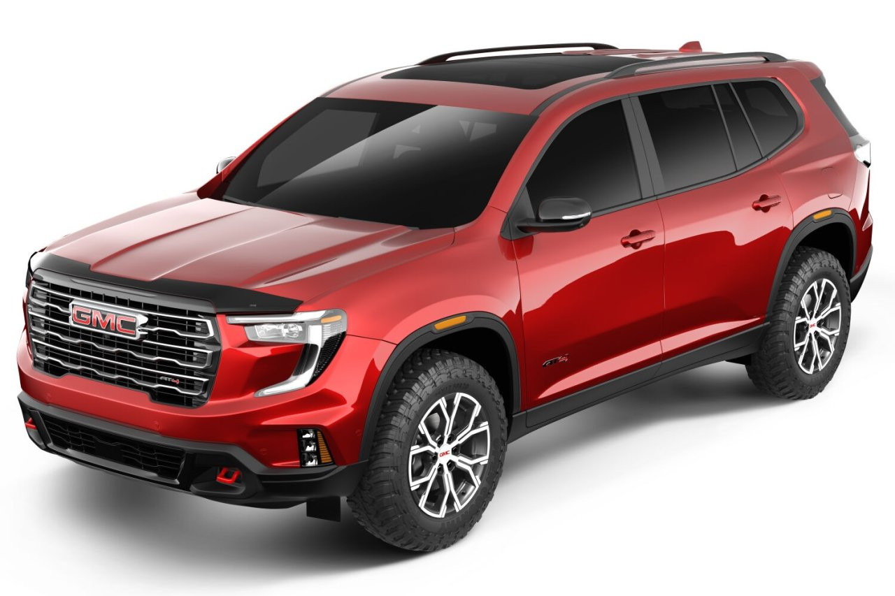 Husky Liners 2842222 Aeroskin Hood Protector Smoke 24-25 GMC Acadia — installed view