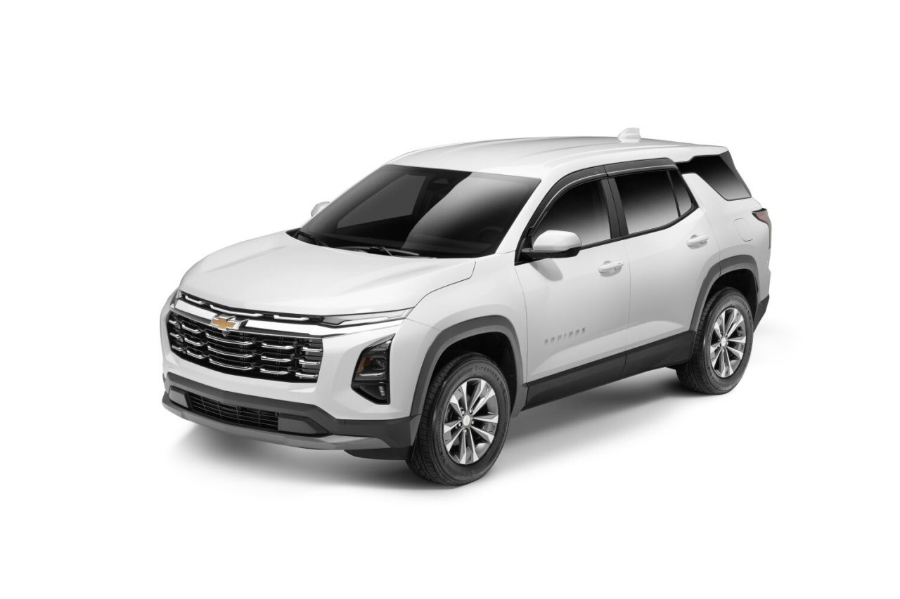 Husky 2854143 Low Profile Ventvisor Deflector; Smoke; Outside Mount; 4 PC Set 2025 Chevrolet Equinox — installed view