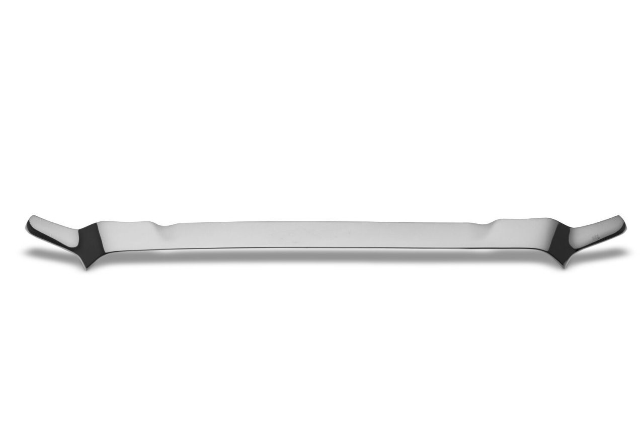 Husky Liners 2892279 Aeroskin Hood Protector Chrome 24-25 Toyota Tacoma — angled view