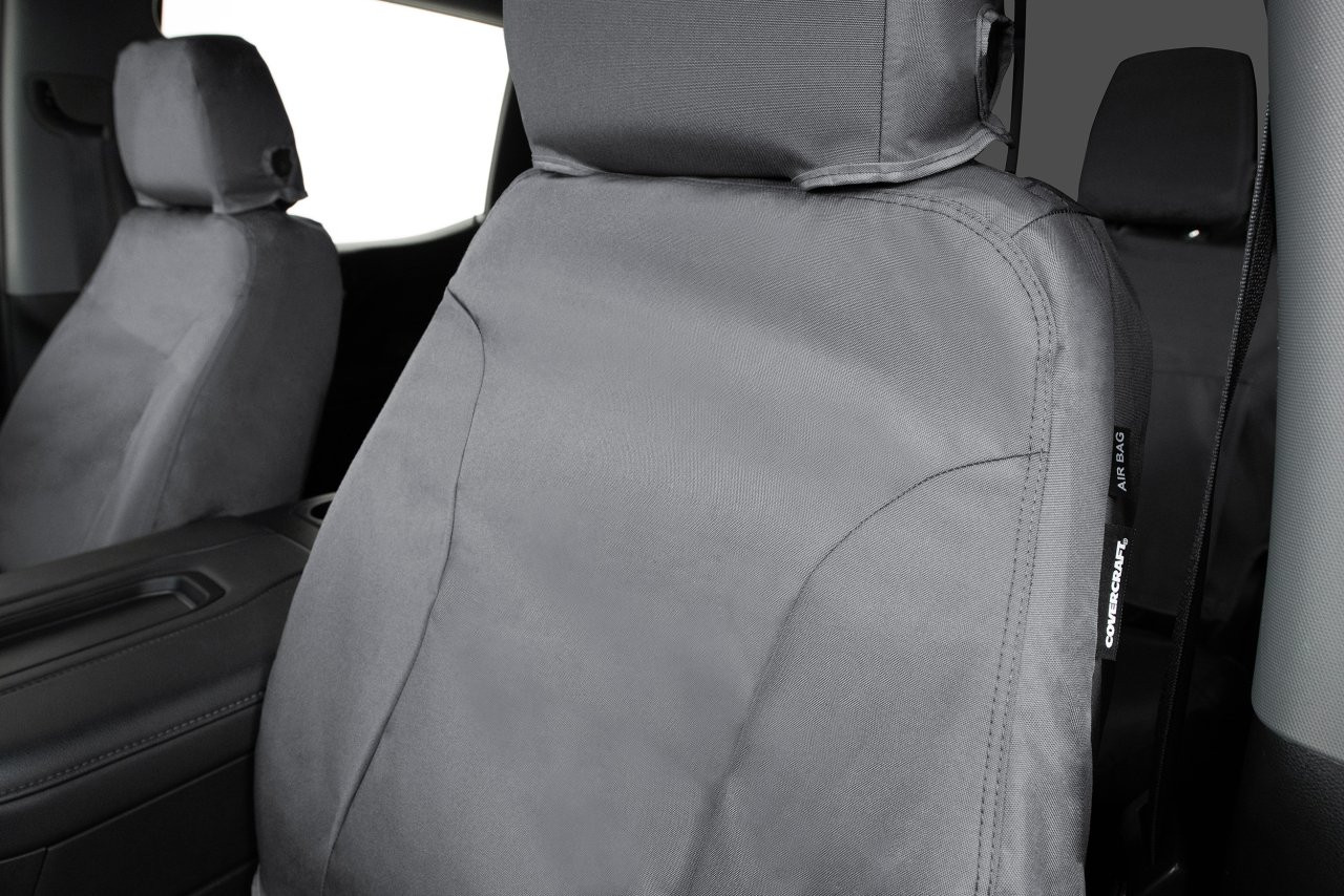 Covercraft SeatSaver Custom Seat Cover - Waterproof Grey (SS1338WFGY) — front view
