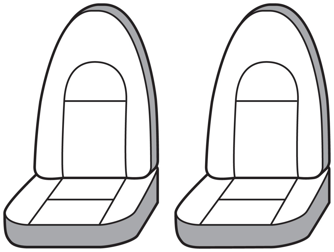 Covercraft SeatSaver Custom Seat Cover - Polycotton Charcoal (SS1235PCCH) — front view