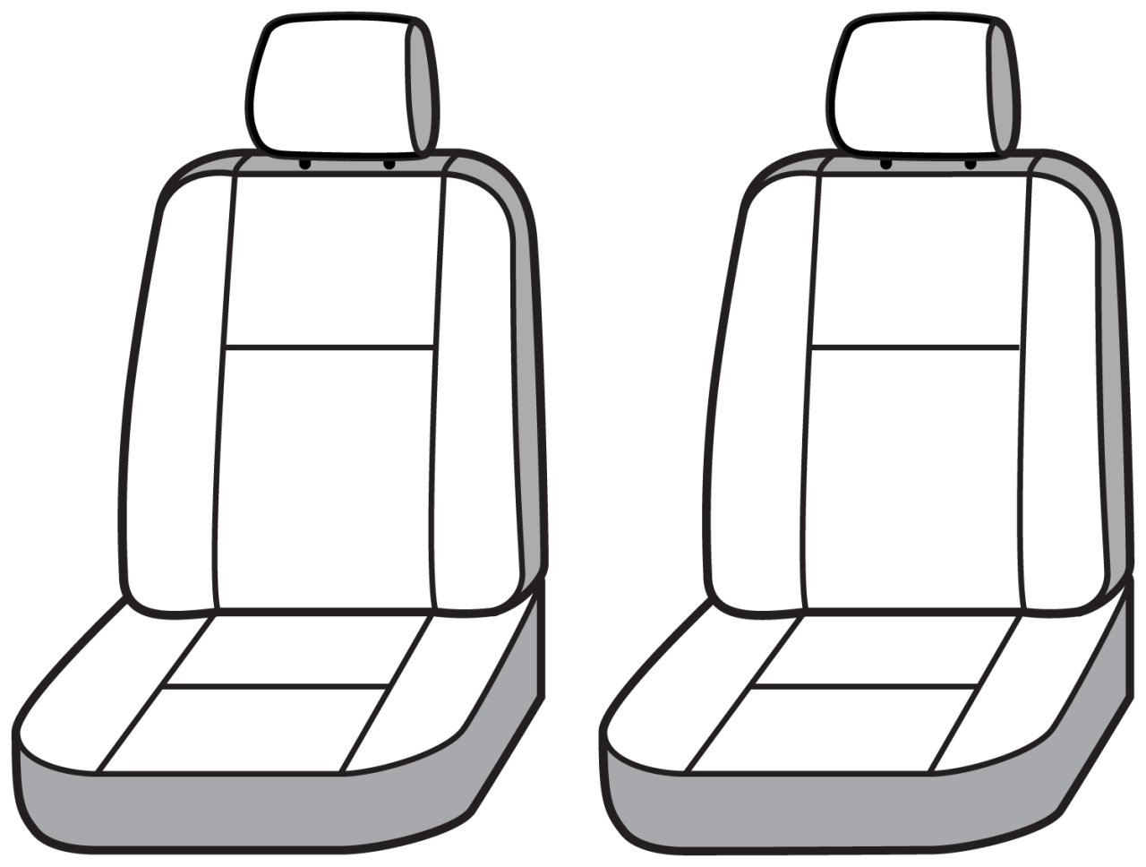 Covercraft SeatSaver Custom Seat Cover - Polycotton Grey (SS2362PCGY) — front view