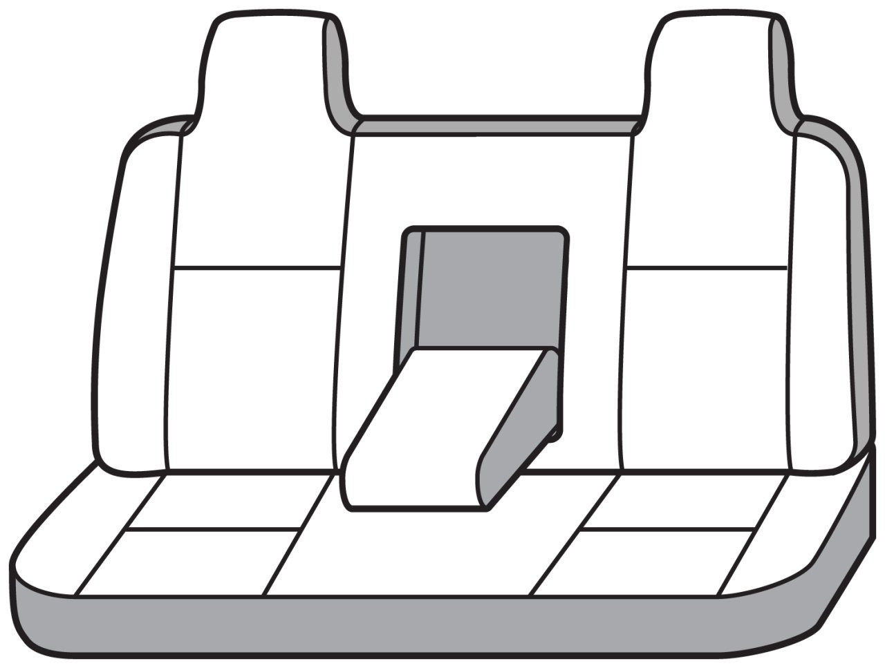 Covercraft SeatSaver Custom Seat Cover - Polycotton Charcoal (SS2396PCCH) — front view
