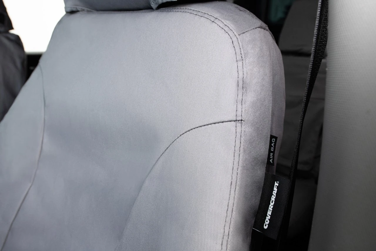 Covercraft SeatSaver Custom Seat Cover - Polycotton Grey (SS2436PCGY) — front view