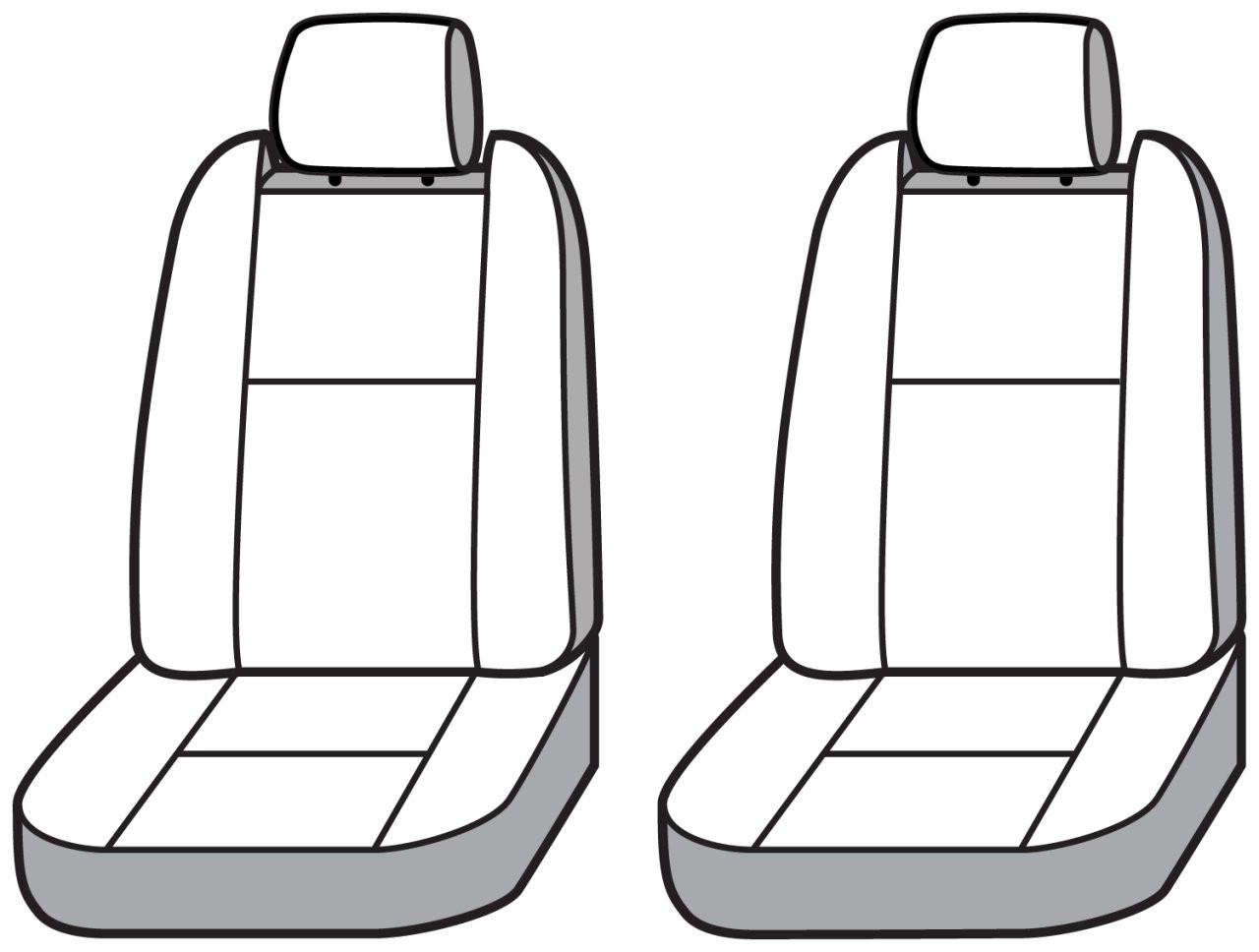 Covercraft SeatSaver Custom Seat Cover - Polycotton Charcoal (SS2603PCCH) — front view