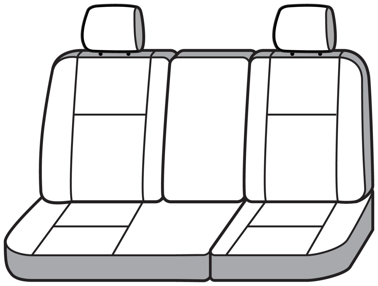Covercraft SeatSaver Custom Seat Cover - Waterproof Grey (SS3308WFGY) — front view