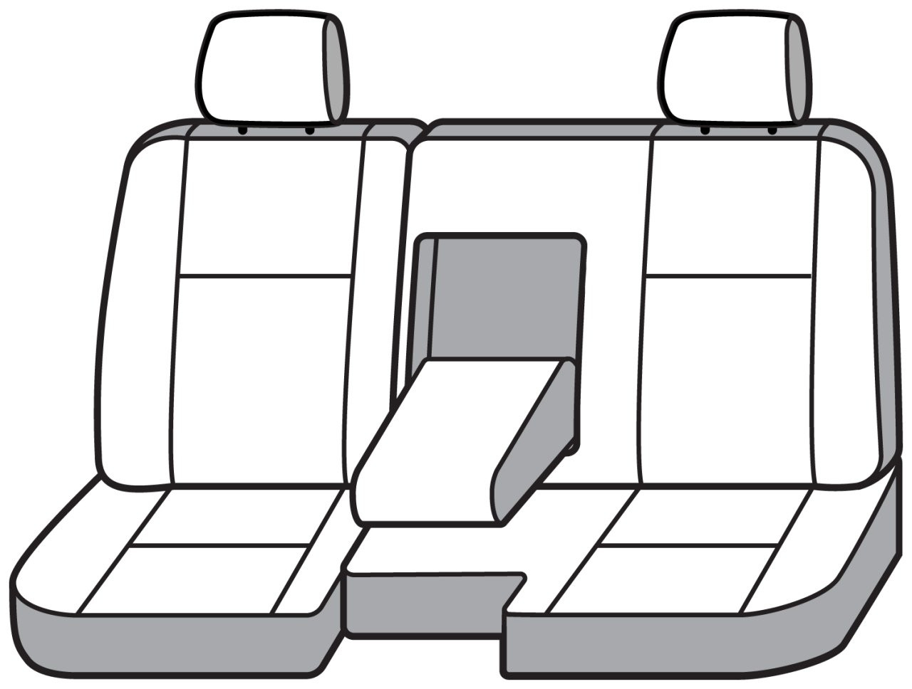 Covercraft SeatSaver Custom Seat Cover - Polycotton Charcoal (SS3315PCCH) — front view