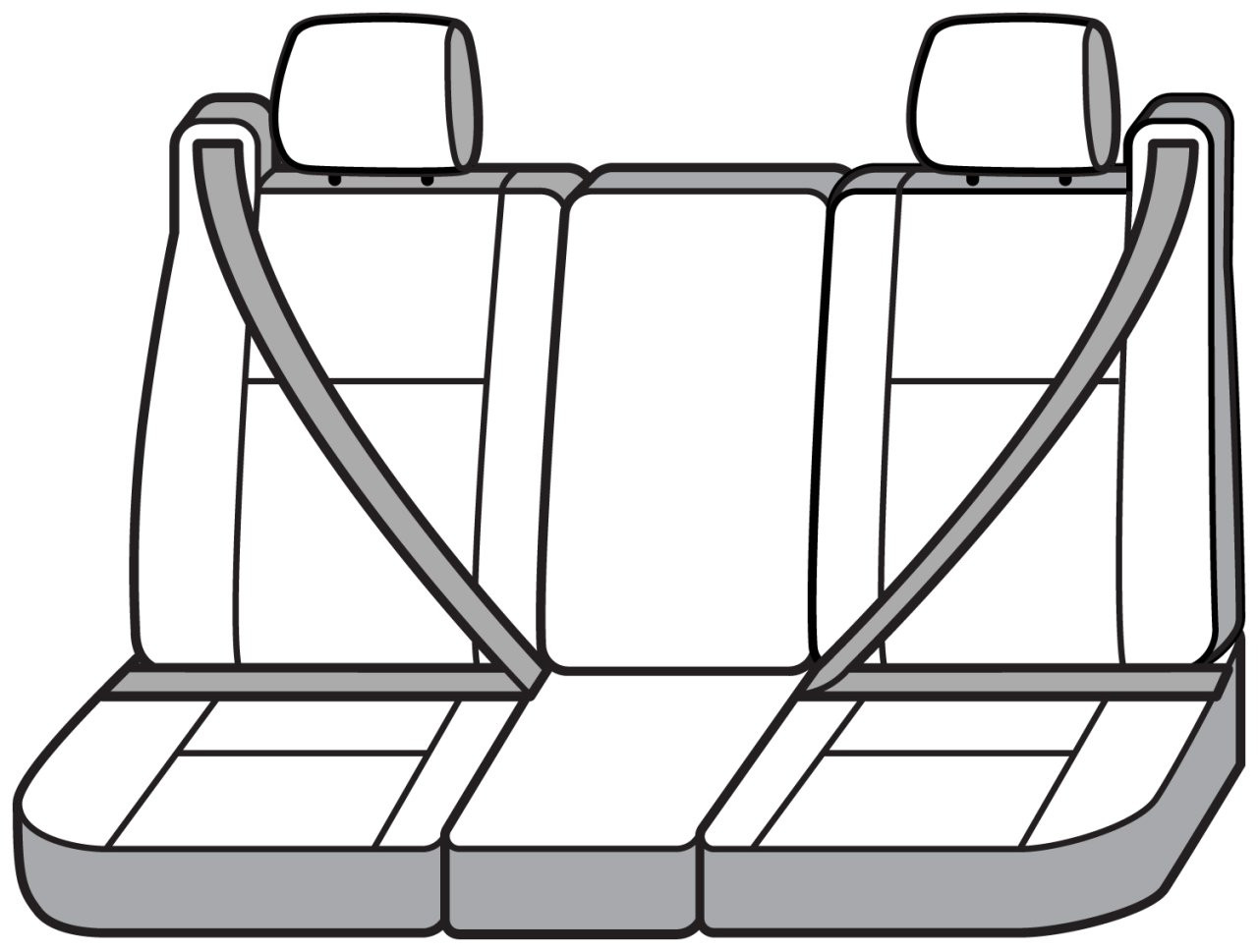 Covercraft SeatSaver Custom Seat Cover - Polycotton Grey (SS3345PCGY) — front view
