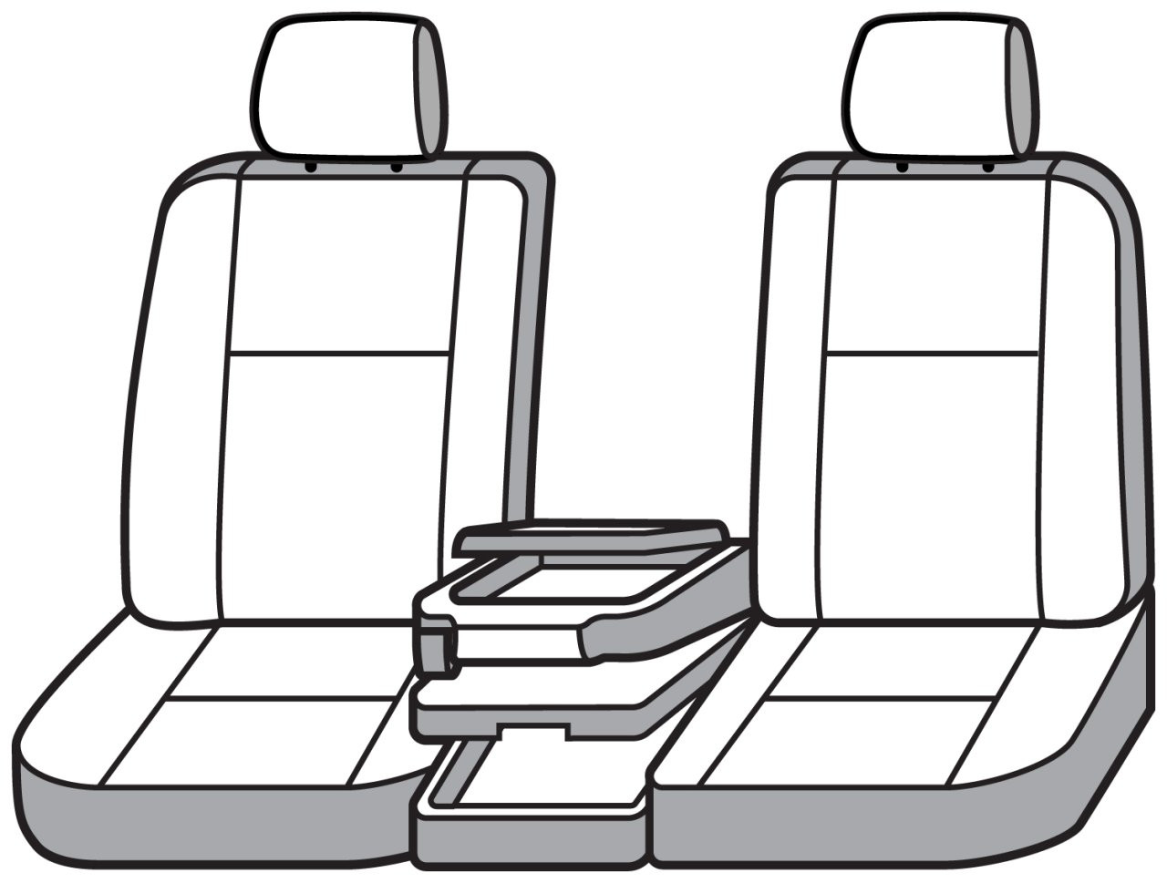 Covercraft SeatSaver Custom Seat Cover - Waterproof Black (SS3452WFBK) — front view