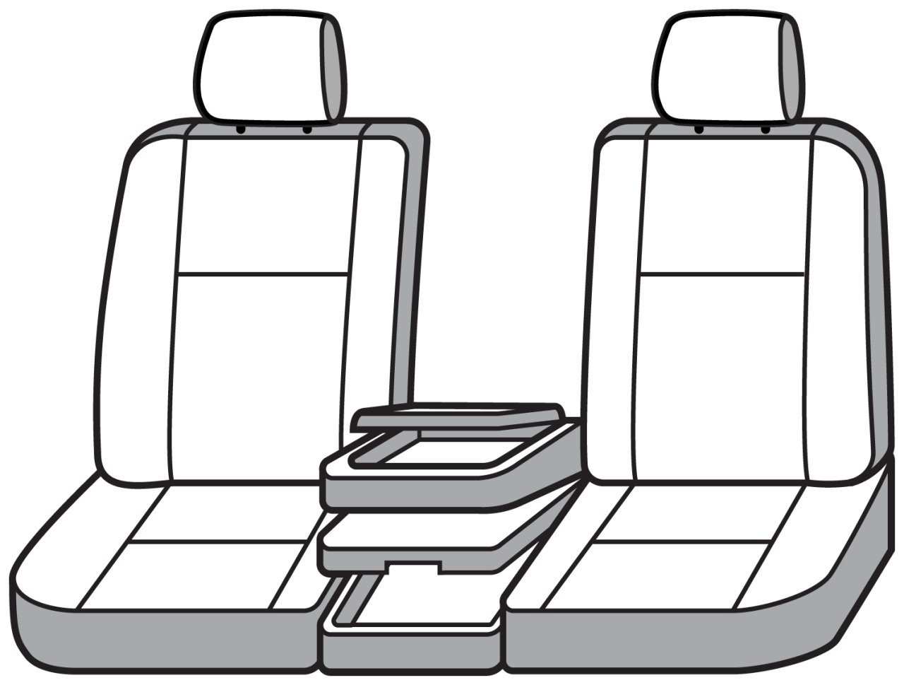 Covercraft SeatSaver Custom Seat Cover - Polycotton Misty Grey (SS3459PCCT) — front view