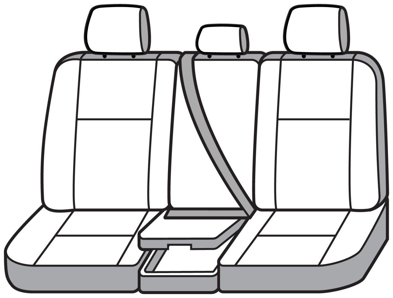 Covercraft SeatSaver Custom Seat Cover - Polycotton Charcoal (SS3446PCCH) — front view