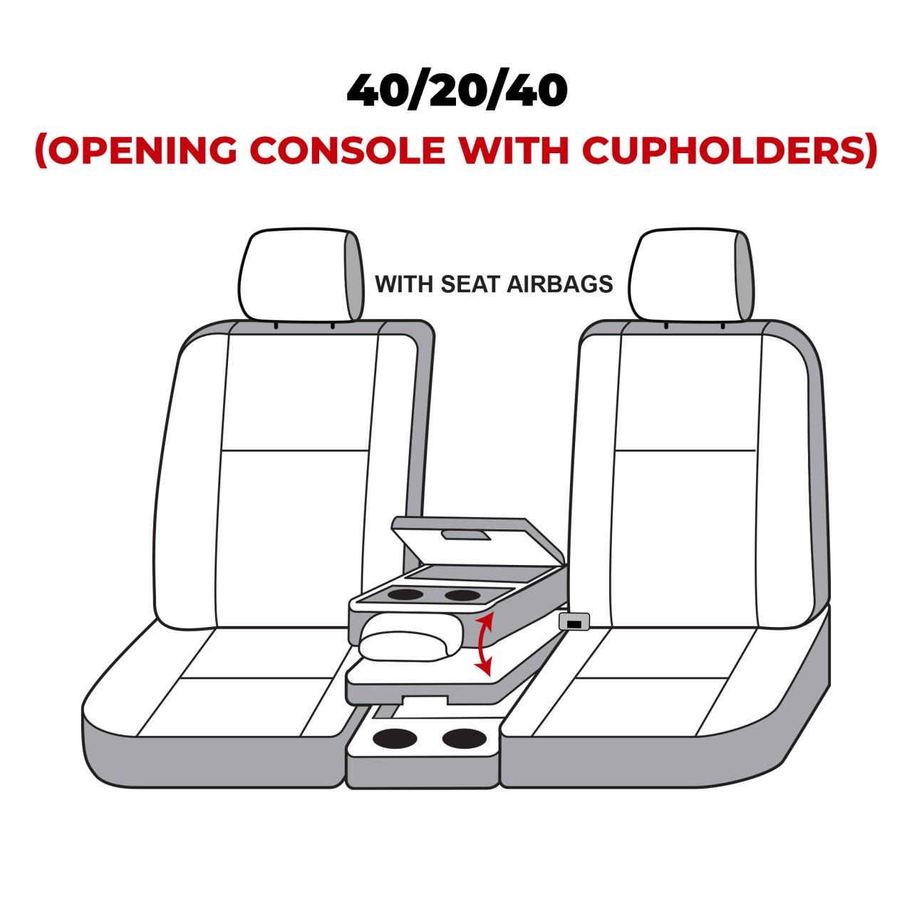 Covercraft SeatSaver Custom Seat Cover - Polycotton Grey (SS3477PCGY) — front view