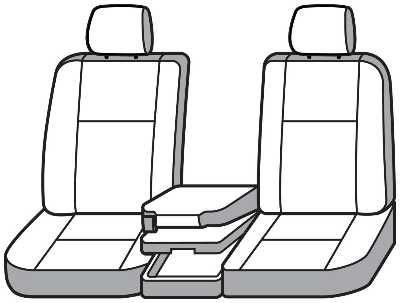 Covercraft SeatSaver Custom Seat Cover - Polycotton Grey (SS3488PCGY) — front view