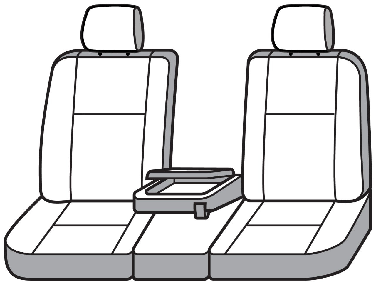 Covercraft SeatSaver Custom Seat Cover - Waterproof Black (SS3492WFBK) — front view