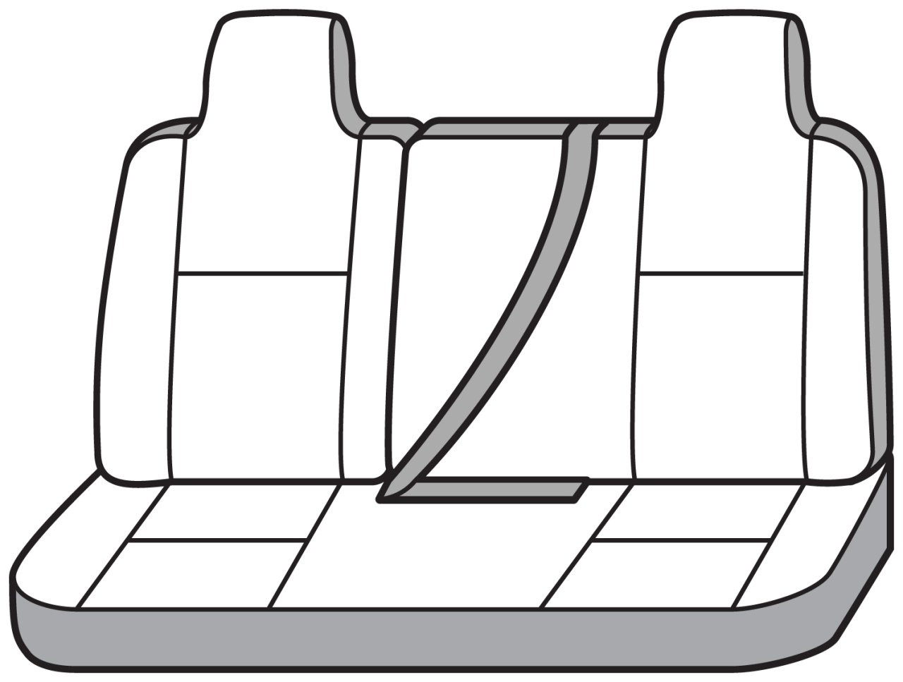 Covercraft SeatSaver Custom Seat Cover - Waterproof Grey (SS6352WFGY) — front view