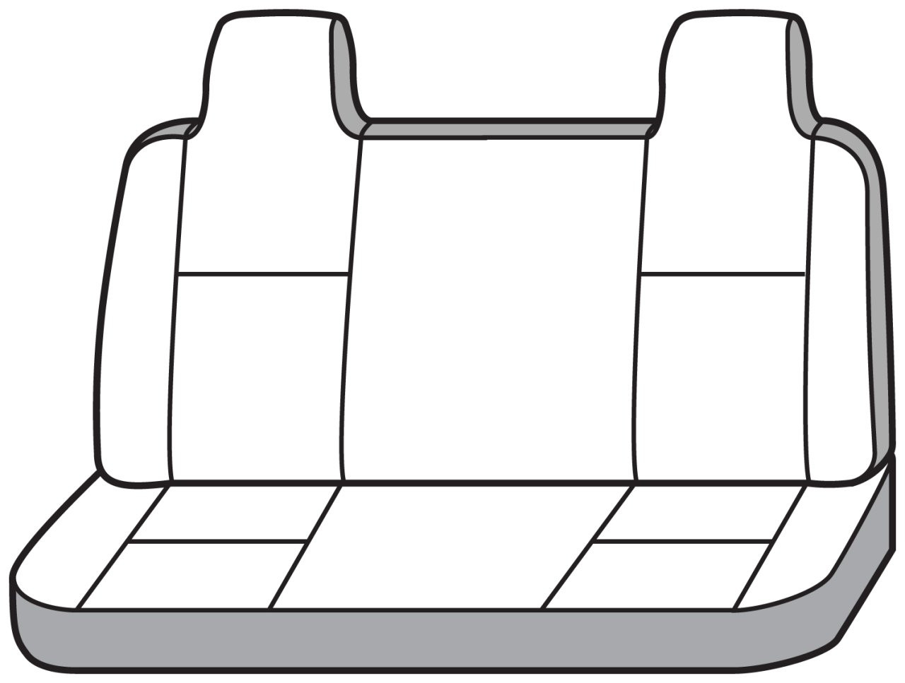 Covercraft SeatSaver Custom Seat Cover - Polycotton Misty Grey (SS7360PCCT) — front view