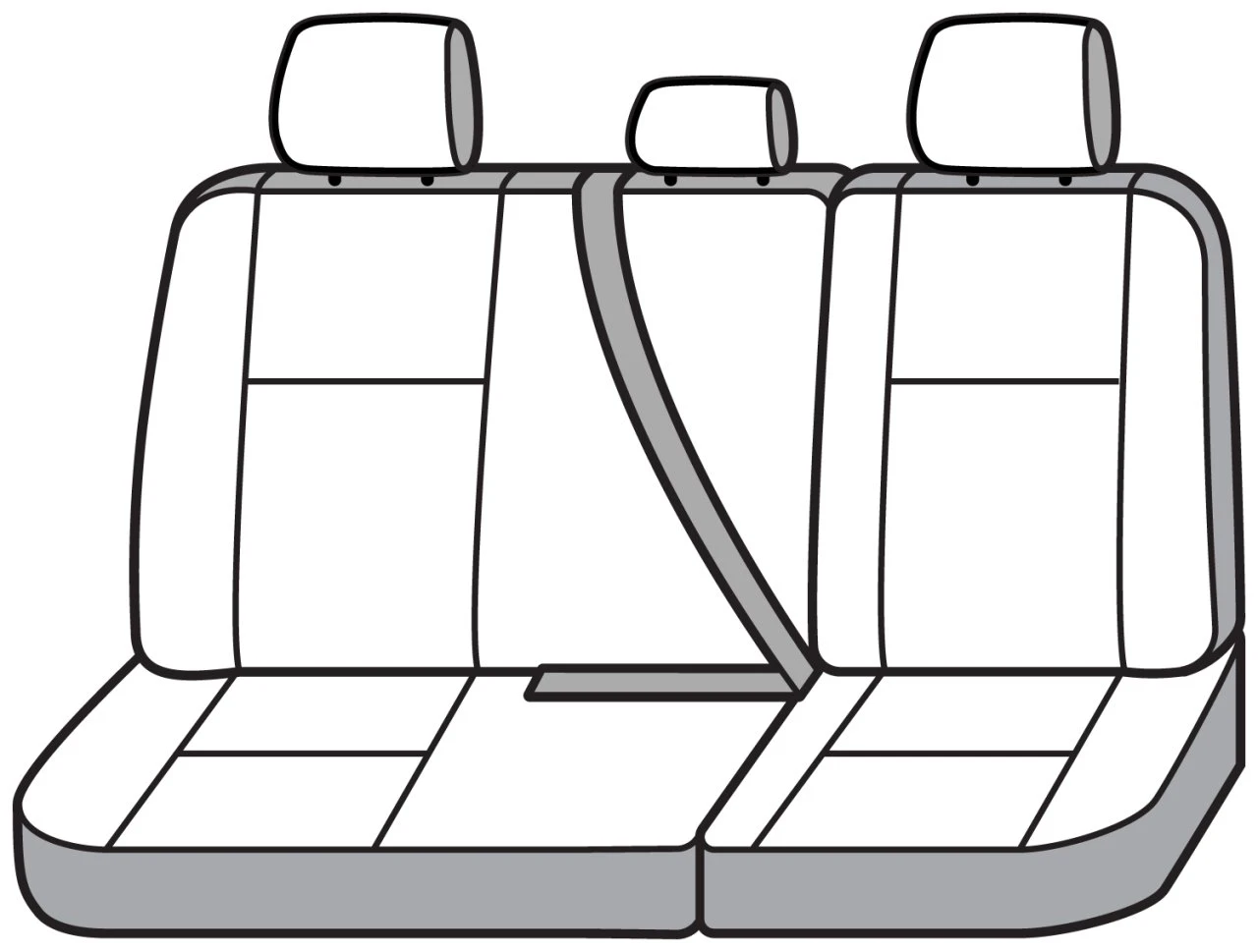 Covercraft SeatSaver Custom Seat Cover - Polycotton Misty Grey (SS7346PCCT) — front view