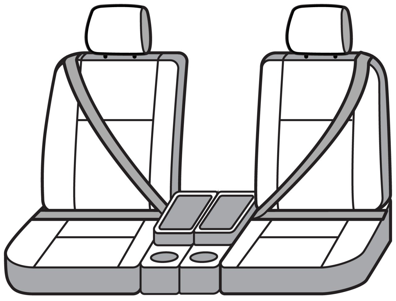Covercraft SeatSaver Custom Seat Cover - Polycotton Charcoal (SS7380PCCH) — front view